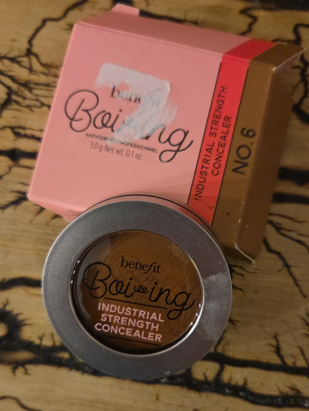 Benefit Boi-ing Industrial Strength Concealer - No 6 Full Coverage NIB Brown